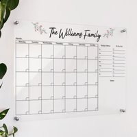 Personalisierter Acrylkalender Monats - Und Wochenplaner, Wiederverwendbar, Trocken Abwischbar von AcrylicSignArt