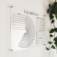 Habit Track - Tracker Planner Chart Board For Wall Monthly Personalisierter Wochenplaner Dry Erase Acrylkalender von AcrylicSignArt