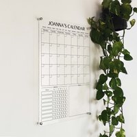 Personalisierter Acryl-Kalender Mit Aufgaben-Diagramm - Acryl-Monats-Wandkalender Acryl Trocken Abwischbar Personalisierte Kinder-Aufgabe-Diagramm von AcrylicSignArt