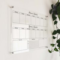 Personalisierter Acryl Wochenkalender - Großer Wandkalender Trocken Abwischbarer Planer Wochenplan Für Erwachsene Personalisierte Notiztafel von AcrylicSignArt