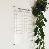 Personalisierter Acryl-Wandkalender Trocken Abwischbarer Monatsplaner von AcrylicSignArt