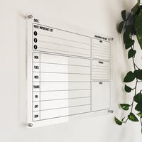 Personalisierter Acrylkalender - Tages- Und Wochenkalender Trocken Abwischbarer Kalender Für Die Wand Bürokalender 2023 Planner von AcrylicSignArt