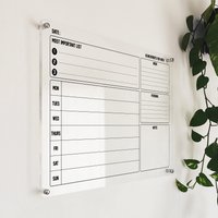 Personalisierter Acryl-Wandkalender Tages - Und Wochenplaner, Trocken Abwischbar von AcrylicSignArt