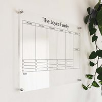 Personalisierter Acryl-Wochenwandkalender Familienkommandozentrum von AcrylicSignArt