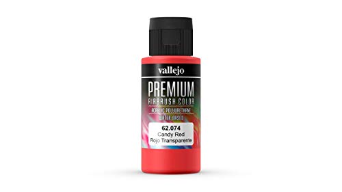 AV : Premium Airbrush Paint : 60ml : Candy Red Transparent by Acrylicos Vallejo von Vallejo