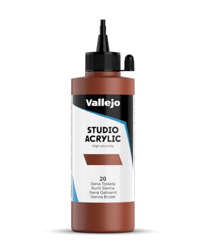 AV Studio Acryl: 200ml Flasche BURNT SIENNA (HUE) von Vallejo