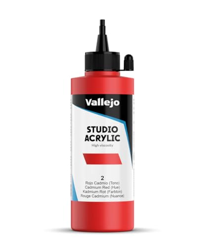 AV Studio Acryl: 200ml Flasche CADMIUM rot (Farbton) von Vallejo