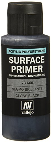 Acrylicos Vallejo VJ73660 60 ml Gloss Black Primer Metallfarbe von Vallejo