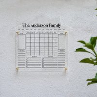 Acryl-Monatskalender | Hausförmiger Acrylkalender Personalisierter Kalender Für Die Wand Familienplaner Trocken Abwischbare Tafel Mit Randnotizen von AcrylifeArt