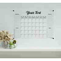 Acryl-Monatskalender | Personalisierter Kalender Für Die Wand Personalisierbarer Familienplaner 2023 Trocken Abwischbare Tafel Mit Randnotizen von AcrylifeArt