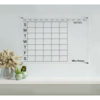 Anpassbarer Acryl-Monatskalender | Personalisierter Kalender Für Die Wand Familienplaner 2023 Trocken Abwischbare Tafel Mit Randnotizen von AcrylifeArt