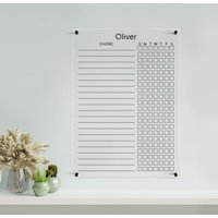 Personalisierte Acryl Chore Chart | Für Kinder Trocken Abwischbares Brett Personalisierte Acryl Chore Chart | Für Kinder Trocken Abwischbares Brett von AcrylifeArt