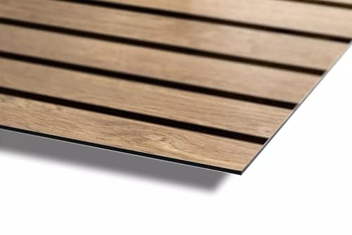 Aluverbundplatte 3mm Wildeiche Lamelle Perlenstruktur Alucom Design Interieur Maß: 1500 x 3050 von Acrylshop24
