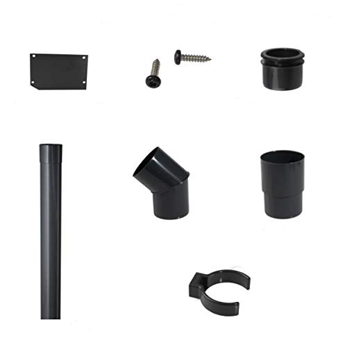 Entwässerung Set für Regenrinne Kastenprofil Typ 3 anthrazit von Acrylshop24