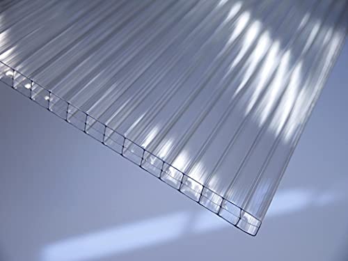 Polycarbonat Blueline Stegplatte 16mm, klar, Steg 3-Fach die umweltfreundliche Doppelstegplatte 1200mm x 3000mm von Acrylshop24