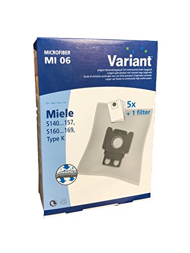5 Staubsaugerbeutel Variant MI06 kompatibel Swirl M52 geeignet für Miele Swing H1 PowerLine von Act-Clean