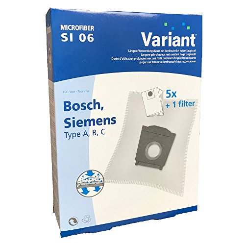 5 Staubsaugerbeutel Variant SI06 kompatibel mit Swirl S64, Org. Gr. A geeignet für Bosch Alpha 231 von Act-Clean