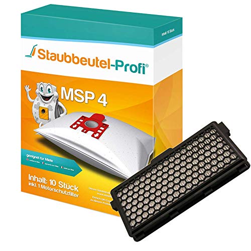 Staubsauger-Beutel-Set-MSP4 kompatiebel mit Swirl M-40 geeignet für Miele Complete C3 Parquet EcoLine (10 Beutel + 1 Filter) von Act-Clean