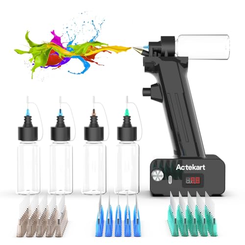 Actekart No-Clean Airbrush-Set mit Einwegdüse (50 Stück x 0,2 mm & 100 Stück x 0,3 mm & 100 Stück x 0,5 mm Einwegdüsen), wiederaufladbar, tragbar, schnurlos von Actekart