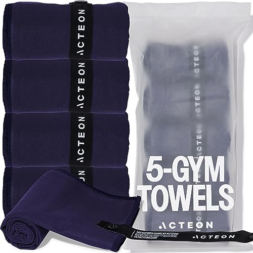 Acteon Mikrofaser-Handtuch, schnell trocknend, silberfarbene Ionen, geruchsfrei, mega saugfähige Faser, schnell trocknend, für Männer und Frauen, Workout-Handtücher für Körperschweiß, Strand, Camping, von Acteon