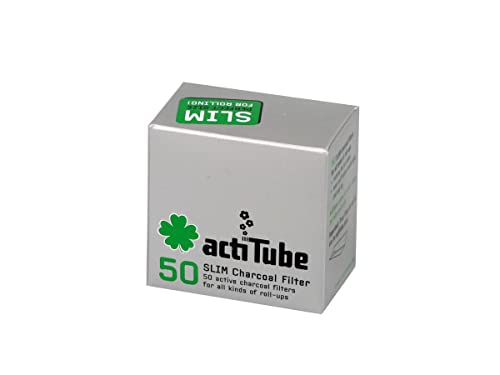 actiTube Slim Aktivkohlefilter 7,1mm (2x50) Weltneuheit! Aktivkohle Filter von actiTube