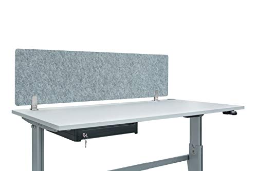 Acoustic Screen Vlies Large inkl. Füße | Schreibtisch-Sichtschutz B150 x H40 x T0,8cm |Trennwand schirmt optisch, akustisch u. hygienisch ab | Hygieneschutz aus blickdichtem Akustik-Vlies grau Acoustic Screen Vlies Large inkl. Füße | Schreibtisch-Sichtschutz B150 x H40 x T0,8cm |Trennwand schirmt optisch, akustisch u. hygienisch ab | Hygieneschutz aus blickdichtem Akustik-Vlies grau von Actiforce