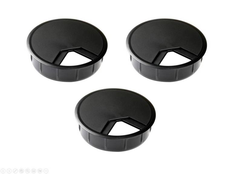 Actiforce Kabeldurchfuhr 80mm ROUND Kabeldurchführung, Set, Verstellbar, Inkl. Abnehmbare Kappe von Actiforce