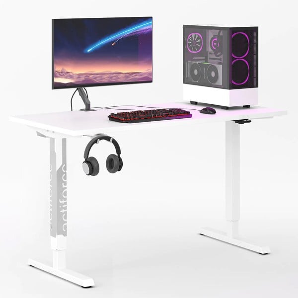 Actiforce Pluto Gamingtisch | el. höhenverstellbar | Tischplatte weiß | Konfi... von Actiforce