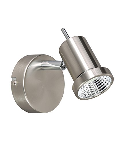 Action Wandleuchte, 1-flammig, Serie Hoorn, 1 x LED, 5 W, Durchmesser 8 cm, Kelvin 3000, Lumen 400, nickel matt 450301640000 Action Wandleuchte, 1-flammig, Serie Hoorn, 1 x LED, 5 W, Durchmesser 8 cm, Kelvin 3000, Lumen 400, nickel matt 450301640000 von Wofi