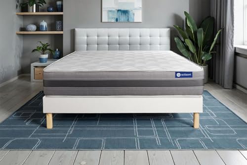 Actiflex Relax matratze 120 x 220cm + Bettgestell mit lattenrost, Härtegrad 3, Taschenfederkern und Memory-Schaum, Höhe : 24 cm Actiflex Relax matratze 120 x 220cm + Bettgestell mit lattenrost, Härtegrad 3, Taschenfederkern und Memory-Schaum, Höhe : 24 cm von Actisom