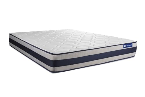 Actisom - Memoryschaum-Matratze 180 x 210 - Doppelbett, 24cm - Fester Halt und Komfort - Französische Marke - Hochwertige Verarbeitung von Actisom