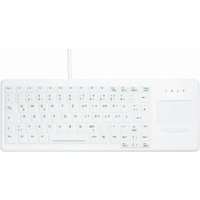 Active Key AK-C4400 Hygiene-Tastatur mit TouchPad  - Deutsch - Weiß von Active Key