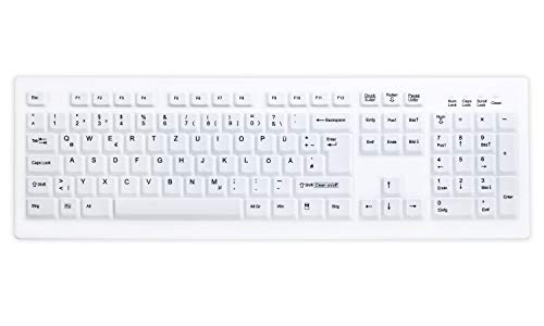 Active Key AK-C8100F-UVS-W/GE Hygiene PC-Tastatur Vollversiegelt, USB Weiß von Active Key
