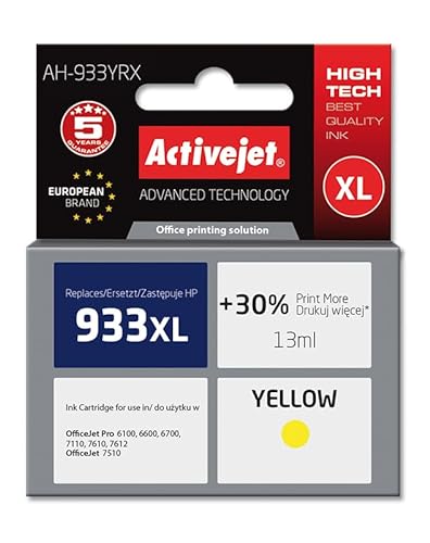 ActiveJet AH-933YRX Tinte Refill (geeignet für HP No.933XL) gelb von activejet