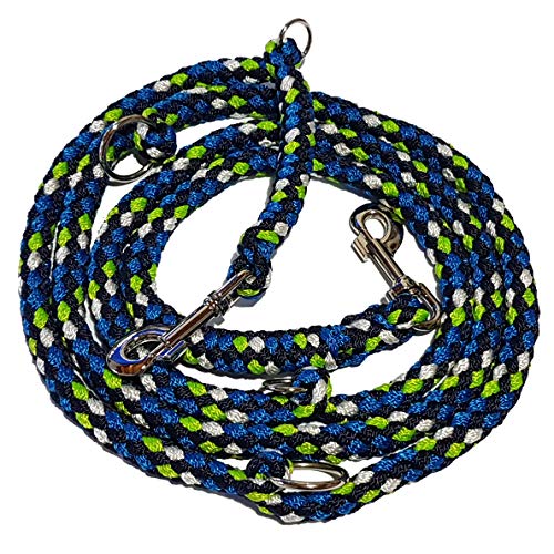 Activity4Dogs Geflochtene Hundeleine | 4-Fach verstellbare Führleine | 2,80 m lang | Durchmesser 15mm | für größere und große Hunde bis 60 kg | Bunt | Made in Germany von Activity4Dogs
