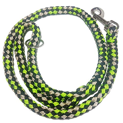 Activity4Dogs Geflochtene Hundeleine für mittelgroße und große Hunde bis 60 kg | Kurze Führleine | 1,20 m lang | grün-schwarz-weiß | Made in Germany | Durchmesser 15mm von Activity4Dogs