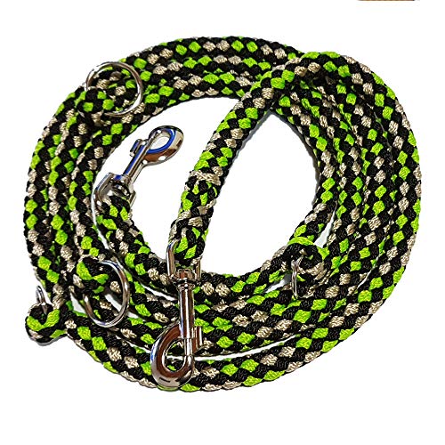 Activity4Dogs Geflochtene Hundeleine | für große Hunde | 4-Fach verstellbare Führleine | 2,80 m lang | Durchmesser 15mm | grün-schwarz-weiß | Made in Germany Activity4Dogs Geflochtene Hundeleine | für große Hunde | 4-Fach verstellbare Führleine | 2,80 m lang | Durchmesser 15mm | grün-schwarz-weiß | Made in Germany von Activity4Dogs