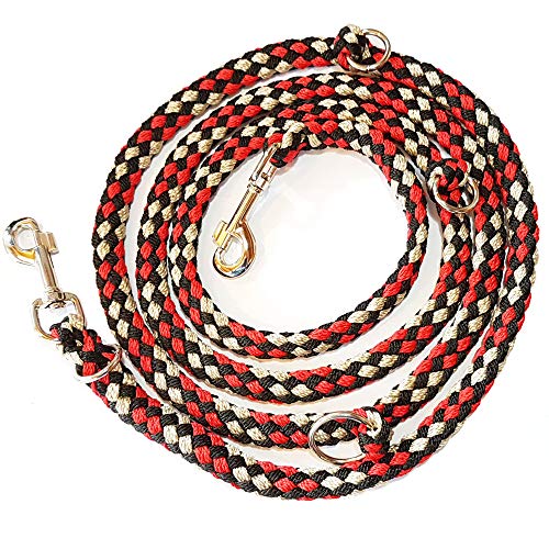 Activity4Dogs Geflochtene Hundeleine | für große Hunde | 4-Fach verstellbare Führleine | 2,80 m lang | Durchmesser 15mm | rot-schwarz-weiß | Made in Germany Activity4Dogs Geflochtene Hundeleine | für große Hunde | 4-Fach verstellbare Führleine | 2,80 m lang | Durchmesser 15mm | rot-schwarz-weiß | Made in Germany von Activity4Dogs
