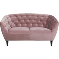 ACTONA GROUP 2-Sitzer "Ria Sofa, Couch, Doppelsofa, Loveseat,", Samtstoff, Massivholz-Beine, Taschenfederkern, Tufting, mit Armlehnen von Actona Group