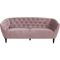 ACTONA GROUP 3-Sitzer "Ria Couch, Sofa," Samtstoff, Massivholz-Beine, Taschenfederkern, Tufting, mit Armlehnen von Actona Group
