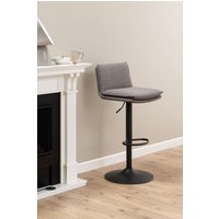 ACTONA GROUP Barhocker "Flynn Barstuhl, Höhenverstellbar,", gepolstert, schwarzer Trompetenfuß, Gasfeder, drehbar, 2er-Set von Actona Group