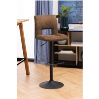 ACTONA GROUP Barhocker "Sylvia Barstuhl, Höhenverstellbar,", Trompetenfuß, Gasfeder, drehbar, vertikale Nähte, 2er-Satz von Actona Group