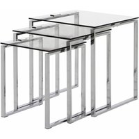 ACTONA GROUP Beistelltisch "Katrine Beistell-Set, TOPSELLER 3 stück, modern" Set, Couchtisch, Sofatisch, OTTOs Choice, Scandi-stil, klare Glasplatte, verchromtes Metallgestell, pflegeleicht ACTONA GROUP Beistelltisch "Katrine Beistell-Set, TOPSELLER 3 stück, modern" Set, Couchtisch, Sofatisch, OTTOs Choice, Scandi-stil, klare Glasplatte, verchromtes Metallgestell, pflegeleicht von Actona Group