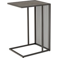 ACTONA GROUP Couchtisch "Strington Beistelltisch", Platte Glas oder schwarze Marmoroptik, vertikale Metalllamellen von Actona Group