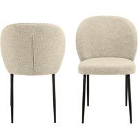 ACTONA GROUP Esszimmerstuhl "Patricia Polsterstuhl" () Wohnzimmerstuhl, (Set, 2 St) Stoffbezug, Stahl Beinen, Sitzhöhe 48 cm von Actona Group