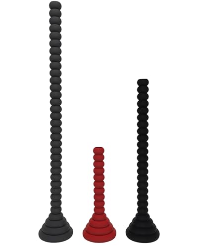 AcubycArt Deco-Stäbe [Set aus 3 Stäben unterschiedlicher Größe] (Grau, Schwarz, Rot) von AcubycArt