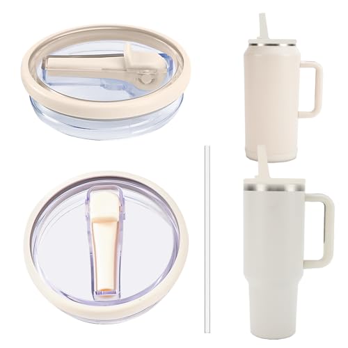 Auslaufsicherer Ersatzdeckel mit Strohhalm, 1,2 l, passend für Stanley Adventure Quencher und Quencher 2.0 Becher (cremefarben, 1,2 l Auslaufsicherer Ersatzdeckel mit Strohhalm, 1,2 l, passend für Stanley Adventure Quencher und Quencher 2.0 Becher (cremefarben, 1,2 l von Acuewuja