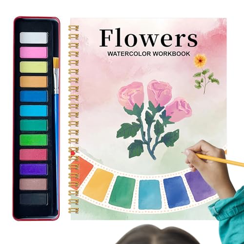 Acunny Aquarell Übungsbuch Für Anfänger,Aquarell Malbuch Mit 12 Farben - MalSet Zeichnen Kunst Für Jugendliche Reise Zuhause Lernen Anfänger Schule Acunny Aquarell Übungsbuch Für Anfänger,Aquarell Malbuch Mit 12 Farben - MalSet Zeichnen Kunst Für Jugendliche Reise Zuhause Lernen Anfänger Schule von Acunny
