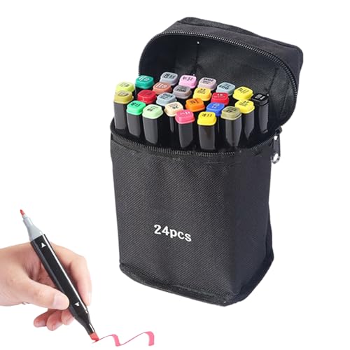 Acunny Filzstifte – Filzstifte mit doppelter Spitze für Malbücher – Federmäppchen mit Aufbewahrungstasche für Erwachsene, , Schule, Reisen und Scrapbooking Acunny Filzstifte – Filzstifte mit doppelter Spitze für Malbücher – Federmäppchen mit Aufbewahrungstasche für Erwachsene, , Schule, Reisen und Scrapbooking von Acunny