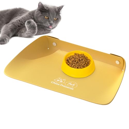 Acunny Futterplatz - Futtermatte Für Welpen Und Katzen,Halb Umrandeter Rutschfester Fressplatz Küche Flur 60x50cm von Acunny